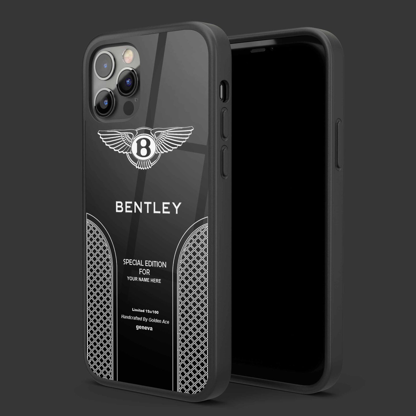 Bentley Custom Name Glass Case