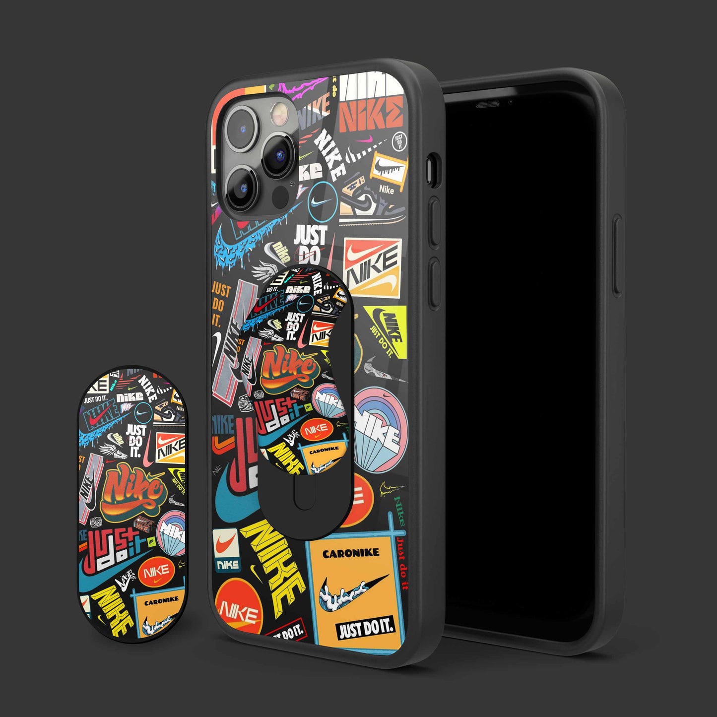 Nike Sticker Bomb Glass Case With Slyder