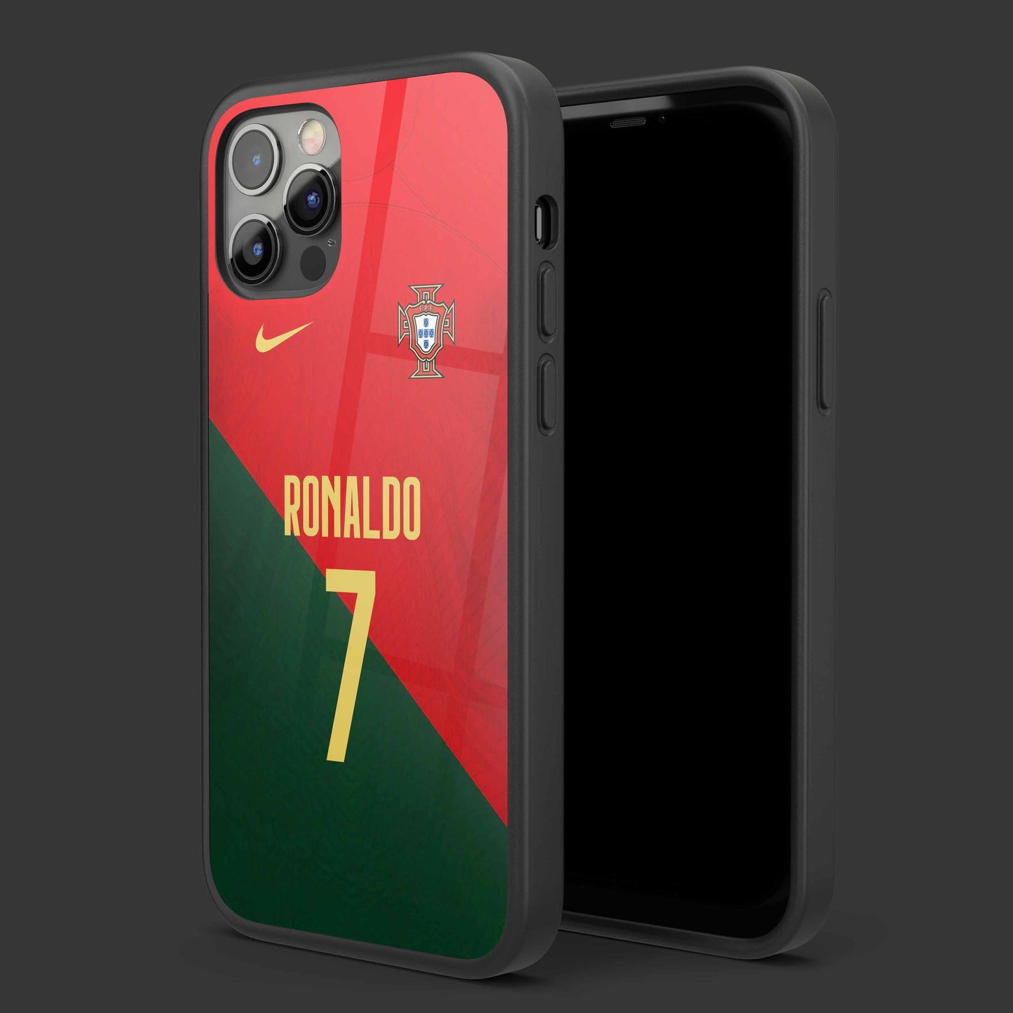 Customised Portugal Jersey Glass  Mobile Cover