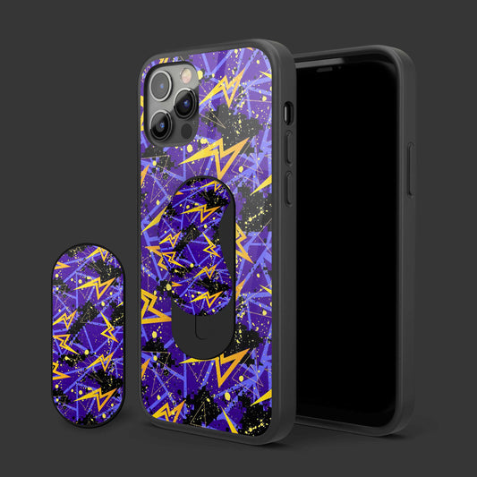 Purple Abstract Glass Case With Slyder