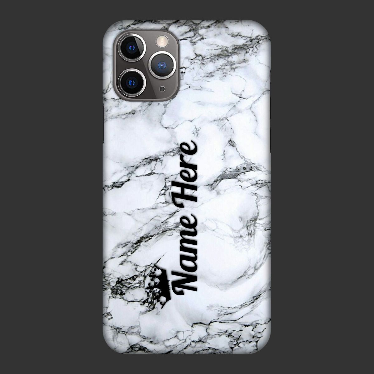 4D Custom Name White Marble