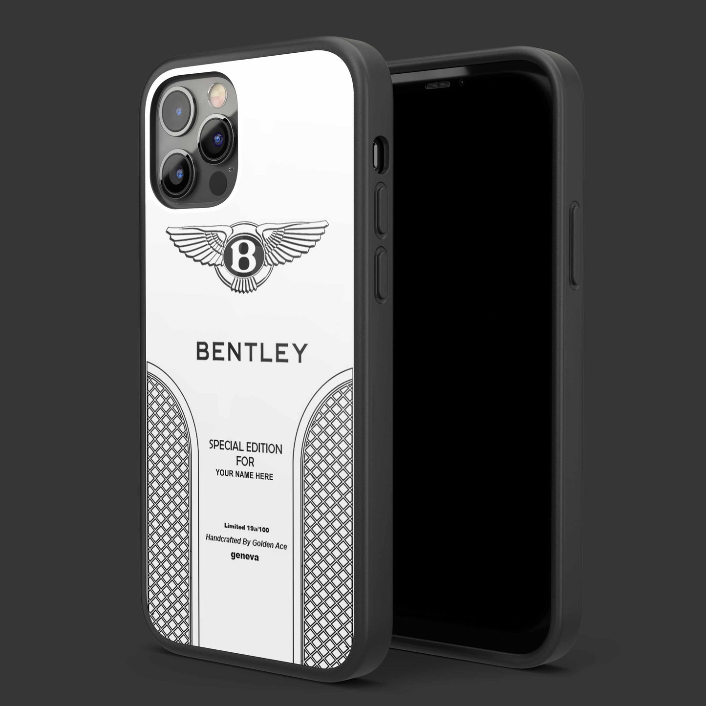 Bentley Custom Name Glass Case