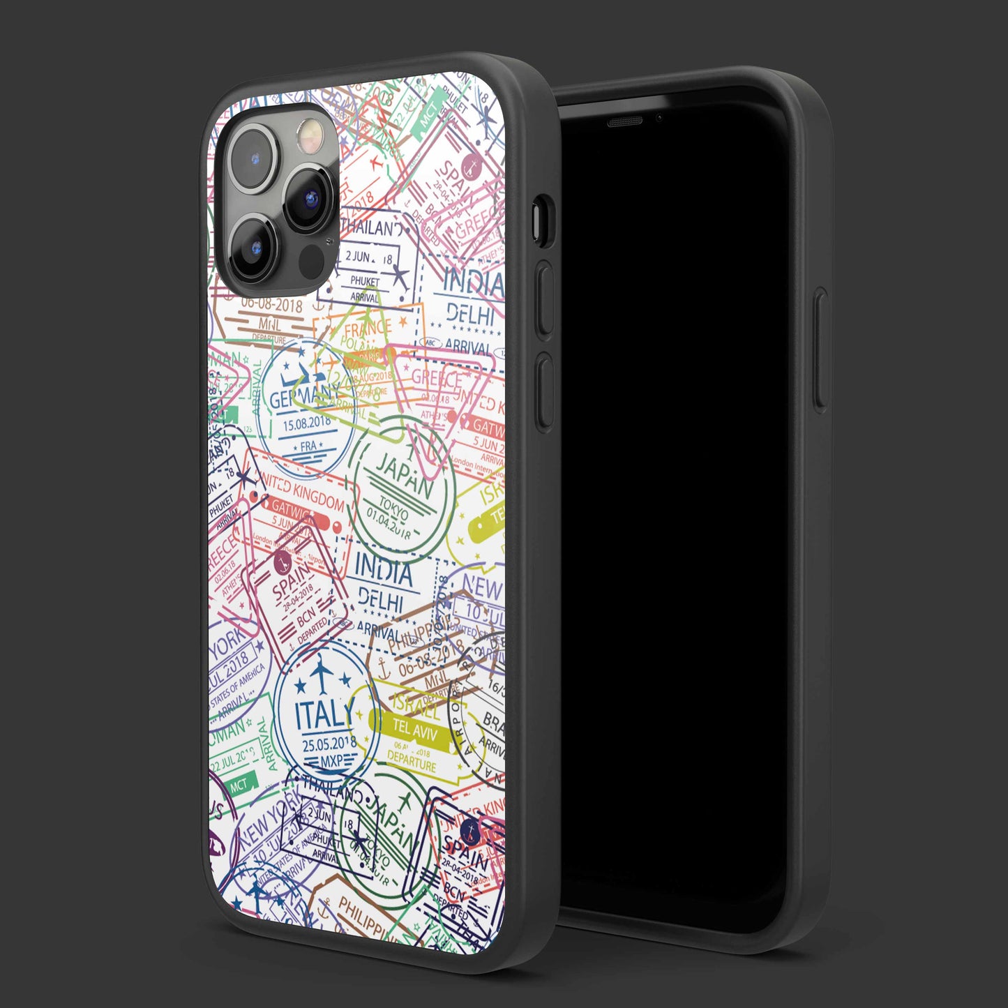 Travel Abstract Glass Mobile Cover