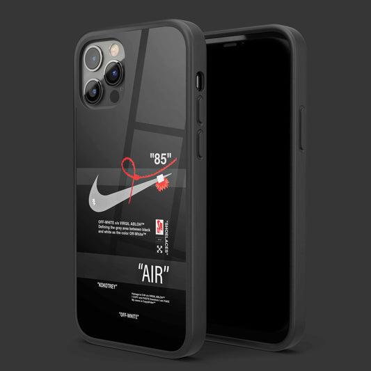 Nike Black Glass Mobile Cover