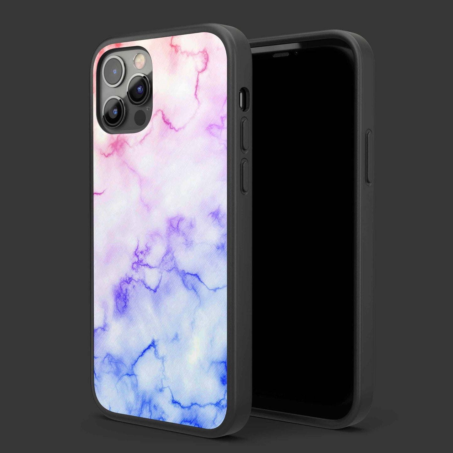 Rainbow Marble Glass Mobile Cover